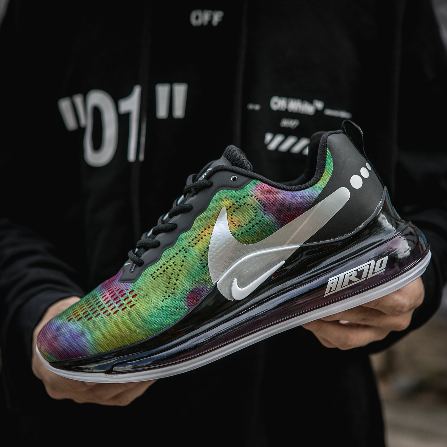 2020 Nike Air Max 720 Green Black Purple White - Click Image to Close